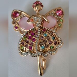 Beautiful Multicolor Rhinestones Acrylic Fairy Brooch/Brooch